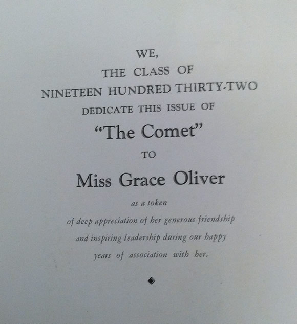 1932 HHS Yearbook pg2 Dedication